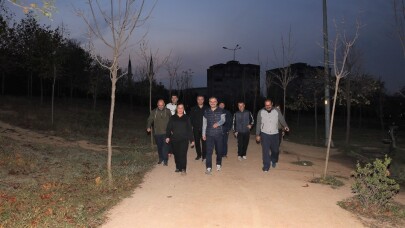 Başkan Çiftçi muhtarlarla yürüdü