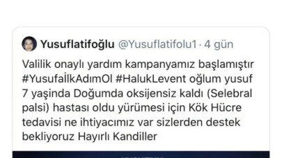 Bursalı Yusuf’a Haluk Levent’ten destek