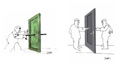 Çınar Şahenk “Perspekta” sergisiyle Karikatür Evi’nde