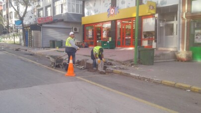 Körfez’de kaldırımlar yenileniyor
