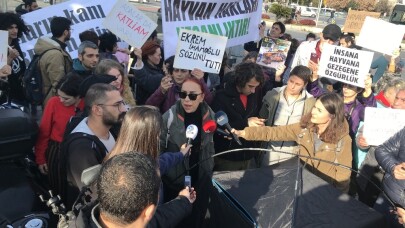 İBB önünde fayton eylemi