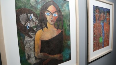 Pakistanlı ressam eserlerini Nilüfer’de sergiledi