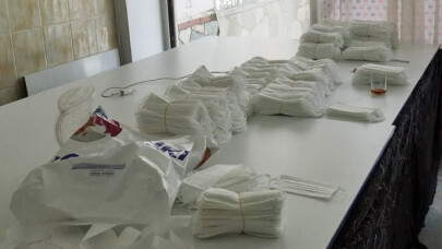 Yalova'da izinsiz maske üretenlere baskın yapıldı
