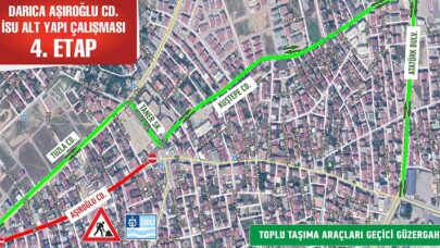 Aşıroğlu Caddesi’nde geçici güzergah uygulaması