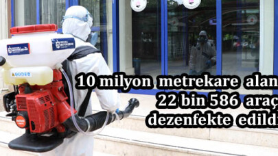 Salgın sürecinde 10 milyon metrekare alan dezenfekte edildi
