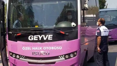 Sakarya'da toplu taşıma araçlarında maske denetimi yapıldı