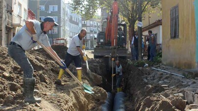 Burhaniye'nin yağmursuyu altyapısı yenileniyor