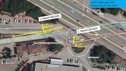 İzmit Tren Garı bölgesinde alternatif deşarj hattı çalışması yapılacak