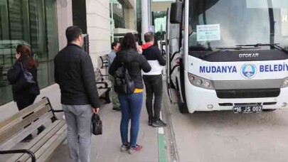 Mudanya’da sağlık çalışanlarına ücretsiz servis hizmeti