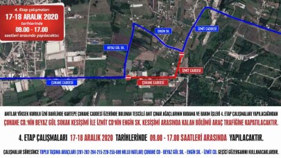 Çuhane Caddesi'nde 4. etap budama ve bakım çalışması yapılacak