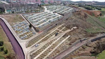 İlimtepe Mezarlığı’na taş duvar