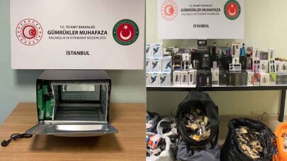 İstanbul’da Mikrodalga Fırında Uyuşturucu, Depoda Elektronik Sigara ve Aksamı Yakalandı