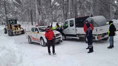 Balıkesir'de mahsur kalan ekipler kurtarıldı