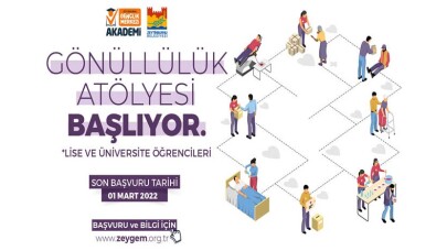 Gönüllülük Atölyesi son başvuru tarihi 1 Mart 2022