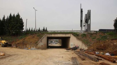 Kocaeli Stadyumu bağlantı yolu çalışmaları hız kesmeden devam ediyor