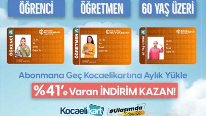 Abonman indirimli kart uygulaması devreye girdi