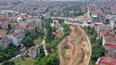 Kaşkaldere Kavşağı’nda köprü kazıkları çakılıyor