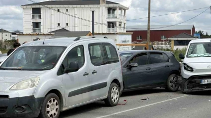 Tekirdağ’da zincirleme kaza kamerada