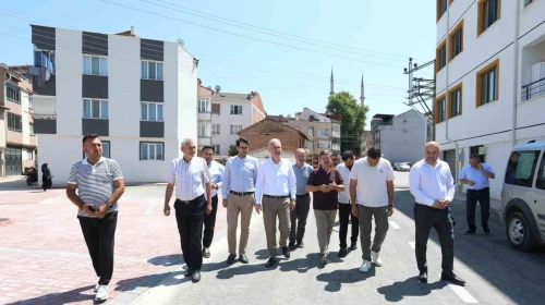 Başkan Taban tamamlanan asfalt ve otopark çalışmalarını yerinde inceledi