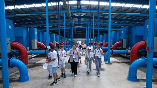 Öğrenciler suyun arıtılma ve musluğa ulaştırılma sürecini yerinde gördü