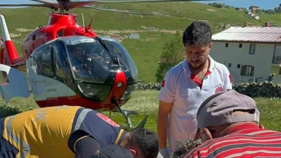 Helikopter ambulans 6 ayda yaklaşık 100 hasta için havalandı