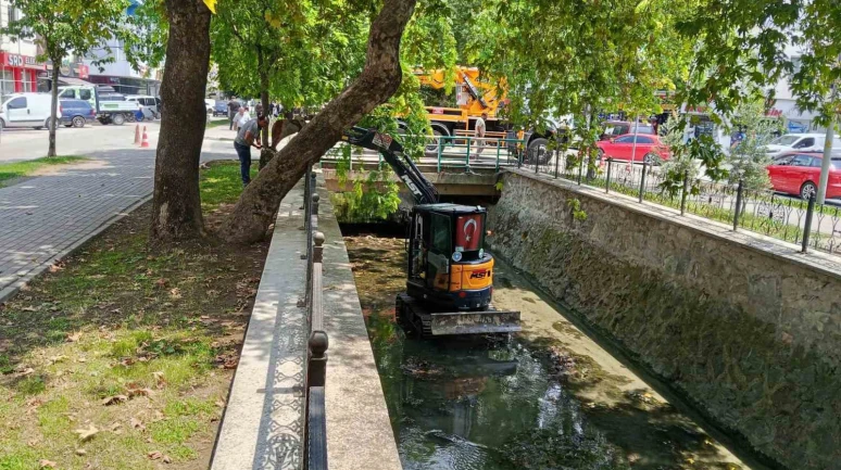 Gemlik Çarşı Deresi’nde temizlik çalışmaları başladı