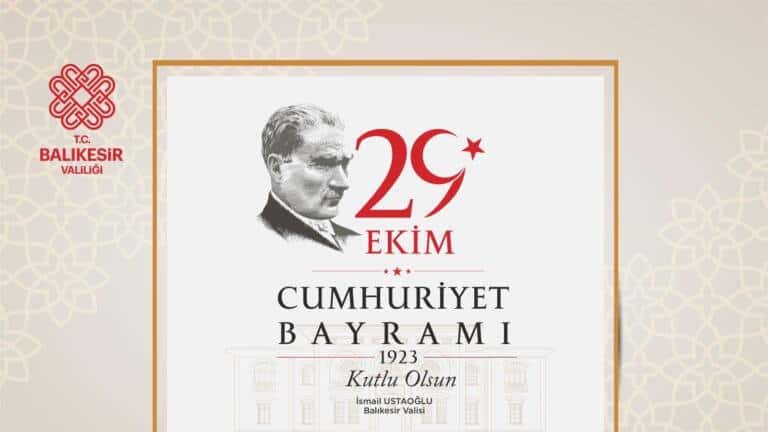 Balıkesir’de 29 Ekim Cumhuriyet Bayramı Kutlandı