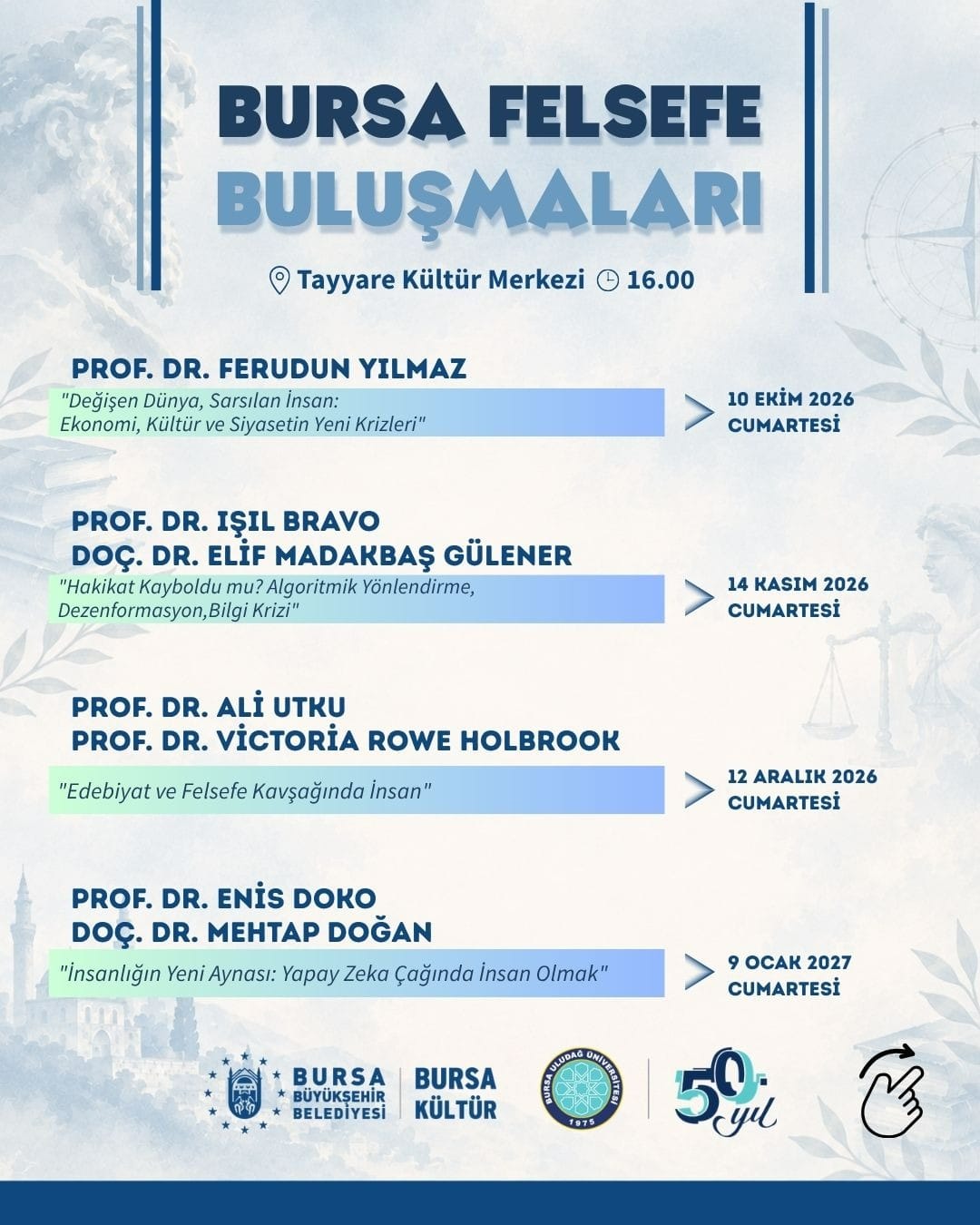 Bursa’da Felsefe Buluşmaları Başlıyor