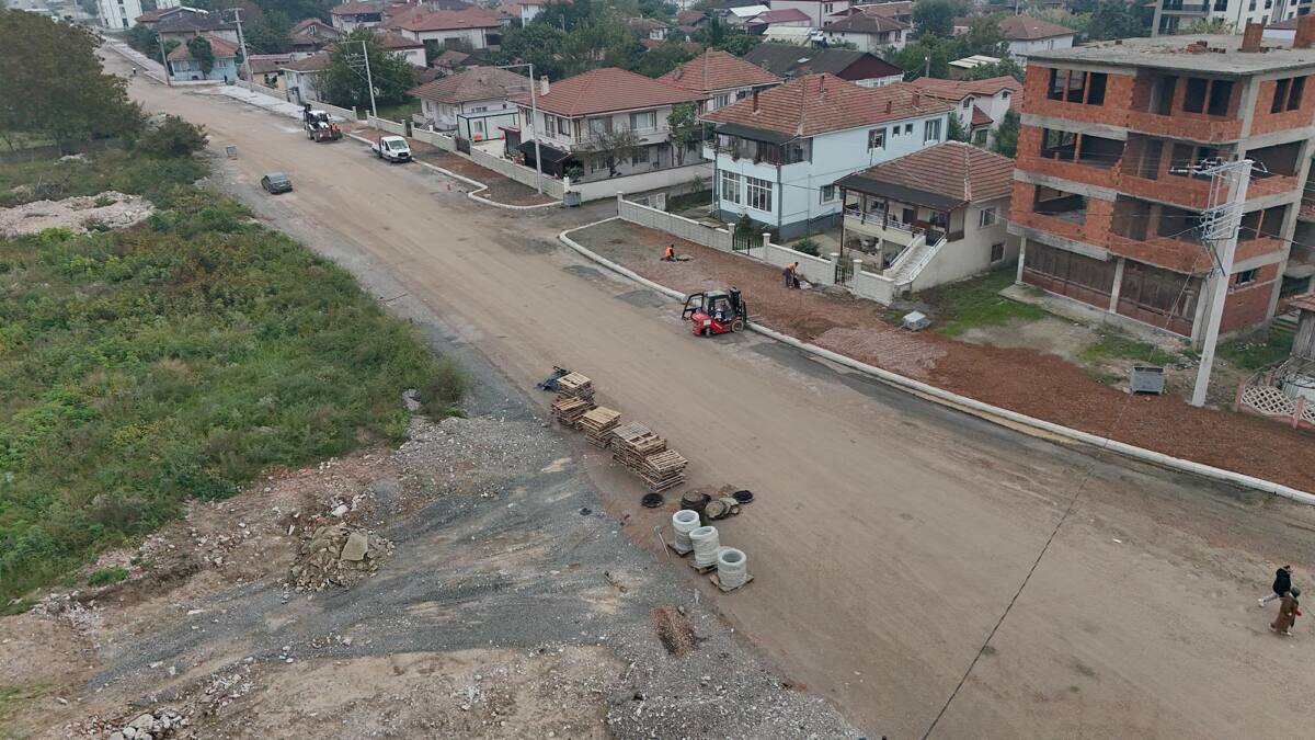 Hanlı-OSB Duble Yolunda Kaldırım ve Bisiklet Yolu Çalışması