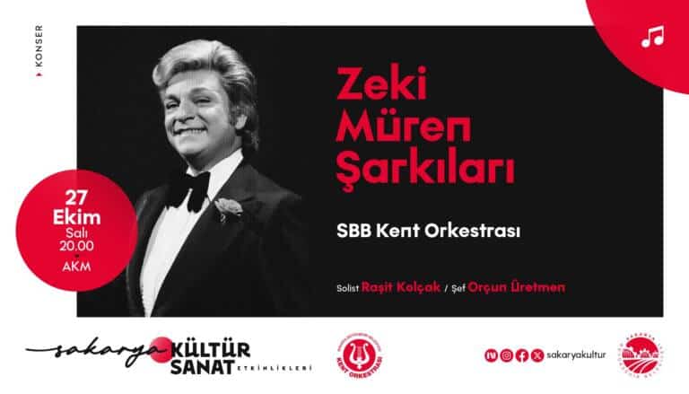 Sakarya AKM’de Zeki Müren Şarkıları Seslendirilecek