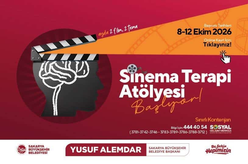 Sakarya’da Sinema Terapi Atölyesi Başvuruları Açıldı