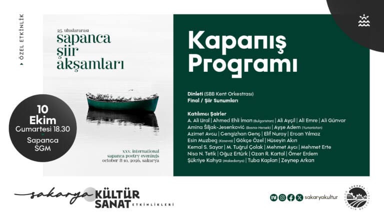 Sapanca’da 25. Uluslararası Şiir Akşamları Başlıyor